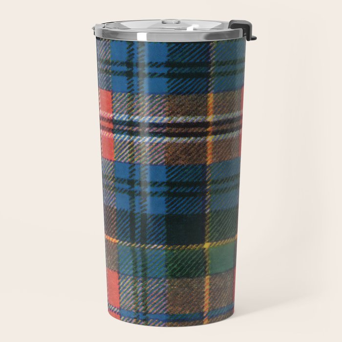 Bold Macpherson Tartan Pattern Travel Mug Gallery Image 2
