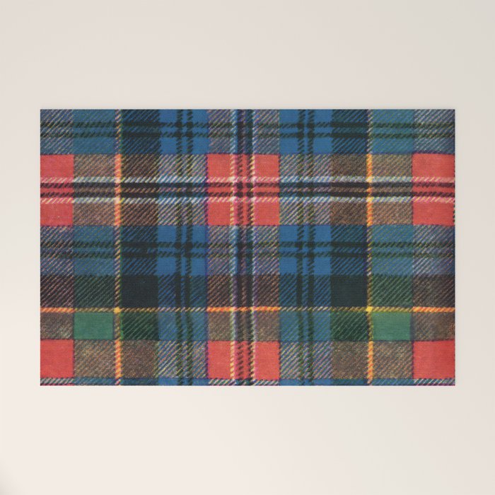 Bold Macpherson Tartan Pattern Welcome Mat Gallery Image 1
