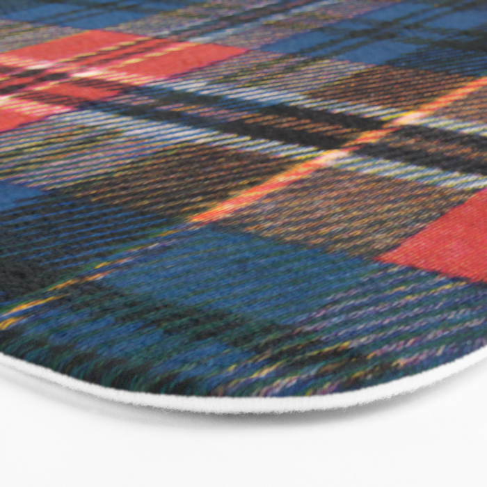 Bold Macpherson Tartan Pattern Bath Mat Gallery Image 3