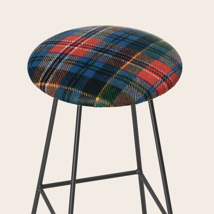 Bold Macpherson Tartan Pattern Stool Gallery Image 2