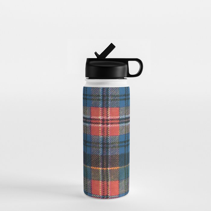 Bold Macpherson Tartan Pattern Water Bottle Gallery Image 1