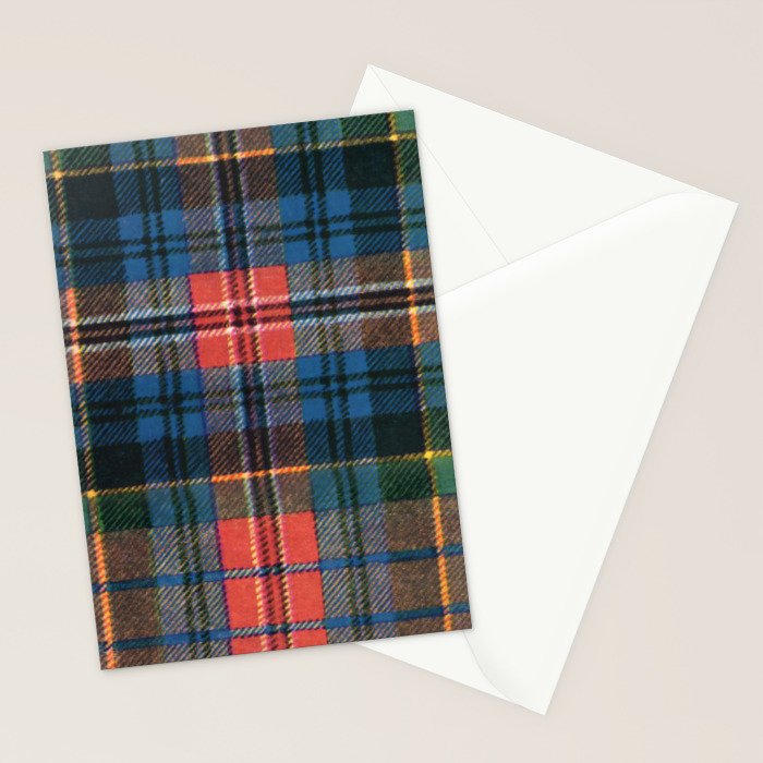 Bold Macpherson Tartan Pattern Stationery Card Gallery Image 2