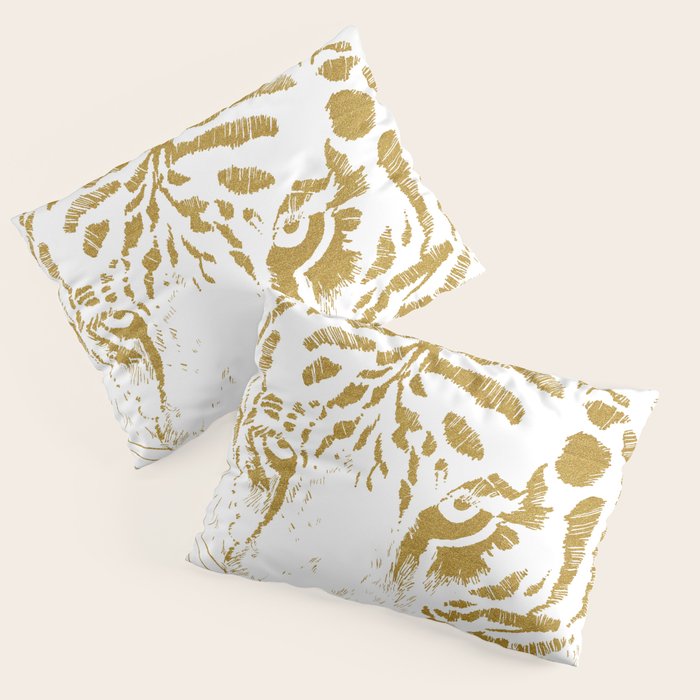 Golden tiger Pillow Sham Gallery Image 3
