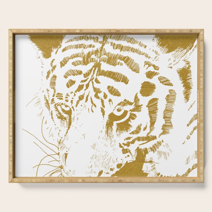 Golden tiger Serving Tray Gallery Image 1