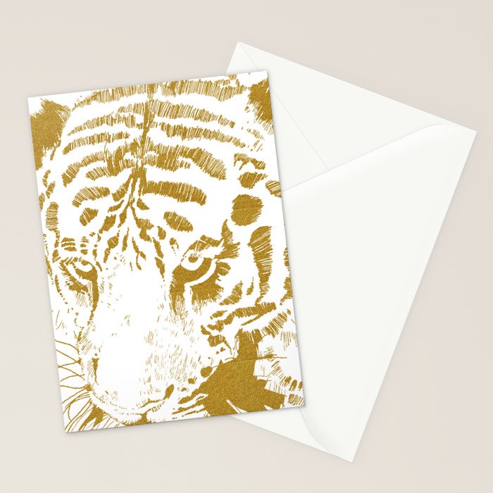 Golden tiger Stationery Card Gallery Image 2