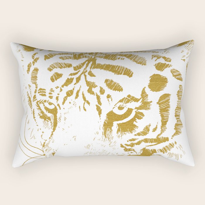 Golden tiger Rectangular Pillow Gallery Image 2