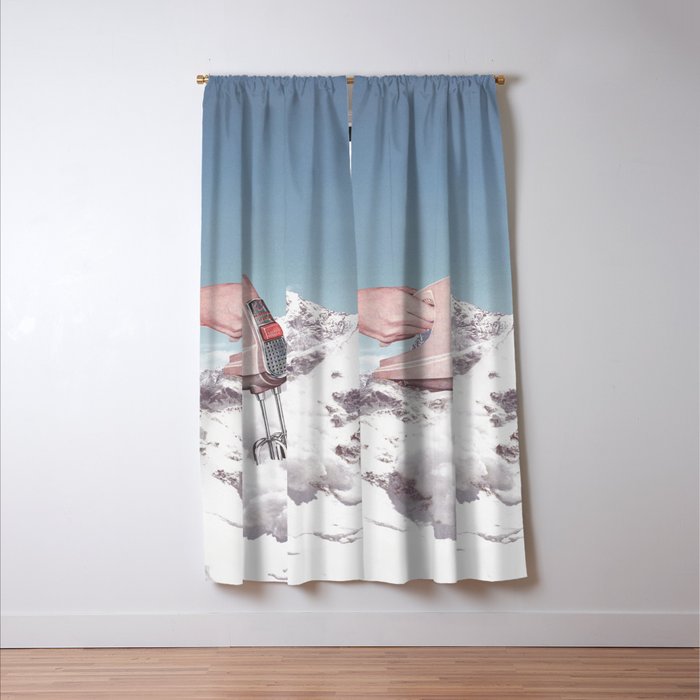 Doris Whisker II - Avalanche Whipped Cream Mountain Window Curtain Gallery Image 3