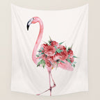Flamingo Floral Wall Tapestry Gallery Image 4