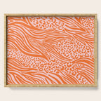Pink and Orange Tiger and Cheetah Prints Serving Tray Gallery Image 1