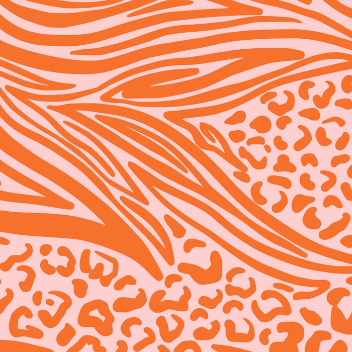 Pink and Orange Tiger and Cheetah Prints Coffee Mug Gallery Image 2