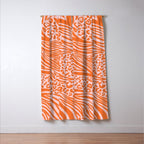 Pink and Orange Tiger and Cheetah Prints Window Curtain Gallery Image 3