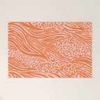 Pink and Orange Tiger and Cheetah Prints Welcome Mat Gallery Image 1