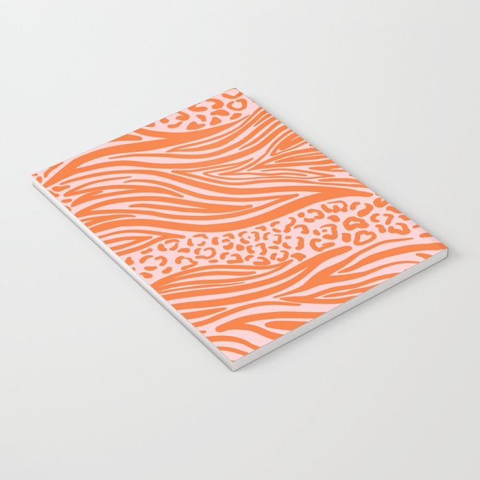 Pink and Orange Tiger and Cheetah Prints Notebook Gallery Image 3