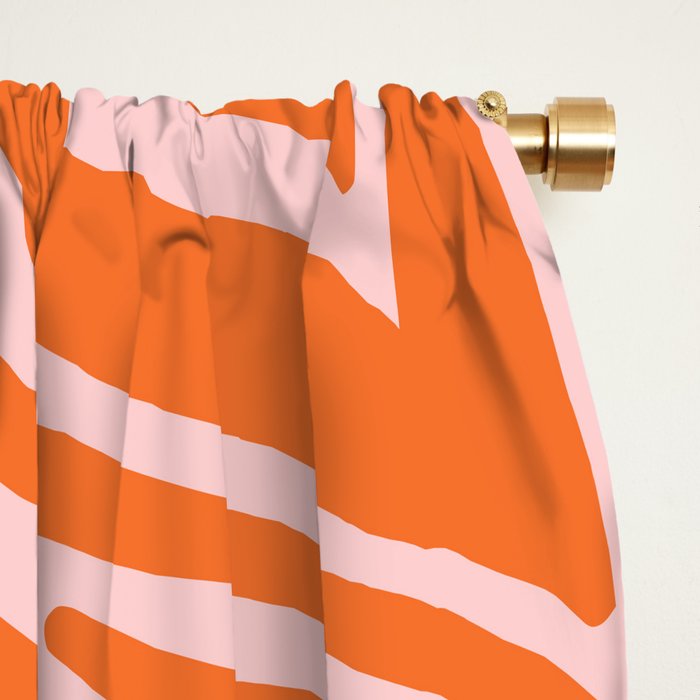 Pink and Orange Tiger and Cheetah Prints Window Curtain Gallery Image 2