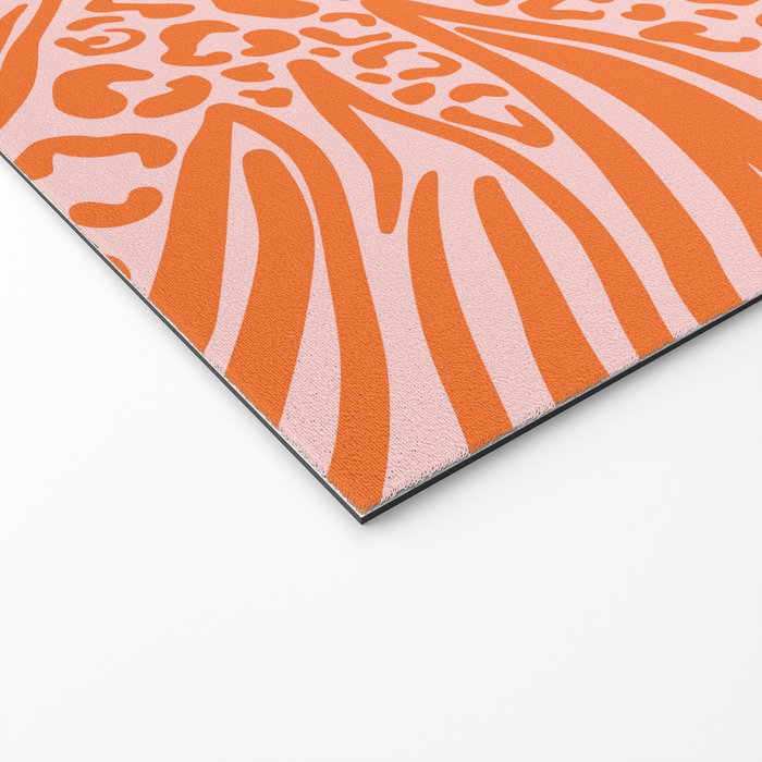 Pink and Orange Tiger and Cheetah Prints Welcome Mat Gallery Image 2