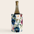 Burgundy Navy Floral Watercolor Pattern A  Wine Chiller Gallery Image 3