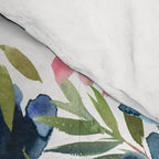 Burgundy Navy Floral Watercolor Pattern A  Comforter Gallery Image 4
