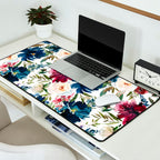 Burgundy Navy Floral Watercolor Pattern A  Desk Mat Gallery Image 2