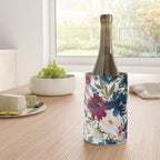 Burgundy Navy Floral Watercolor Pattern A  Wine Chiller Gallery Image 4