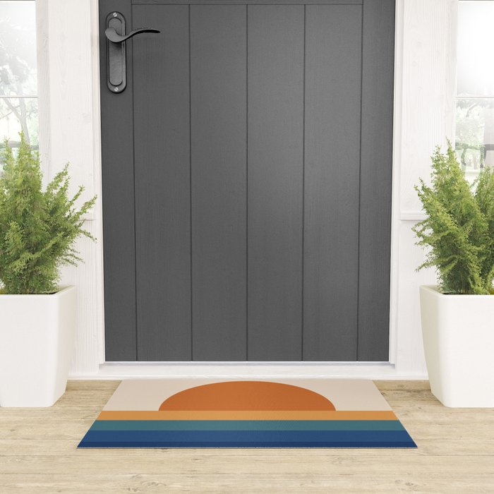 70's Retro Sunset Welcome Mat Gallery Image 3