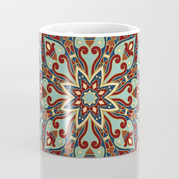 Ornamental Ethnic Bohemian Pattern V Sage Spice Coffee Mug Gallery Image 4