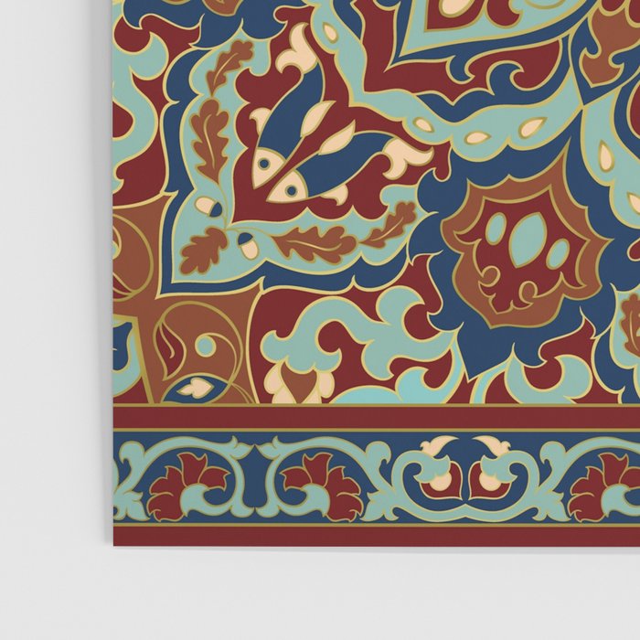 Ornamental Ethnic Bohemian Pattern V Sage Spice Poster Gallery Image 3