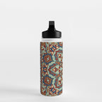 Ornamental Ethnic Bohemian Pattern V Sage Spice Water Bottle Gallery Image 3