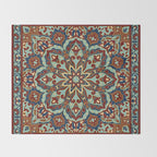 Ornamental Ethnic Bohemian Pattern V Sage Spice Throw Blanket Gallery Image 2