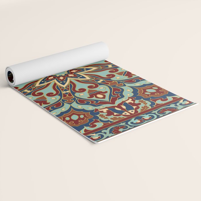 Ornamental Ethnic Bohemian Pattern V Sage Spice Yoga Mat Gallery Image 2