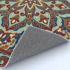 Ornamental Ethnic Bohemian Pattern V Sage Spice Rug Gallery Image 4