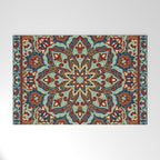 Ornamental Ethnic Bohemian Pattern V Sage Spice Welcome Mat Gallery Image 1