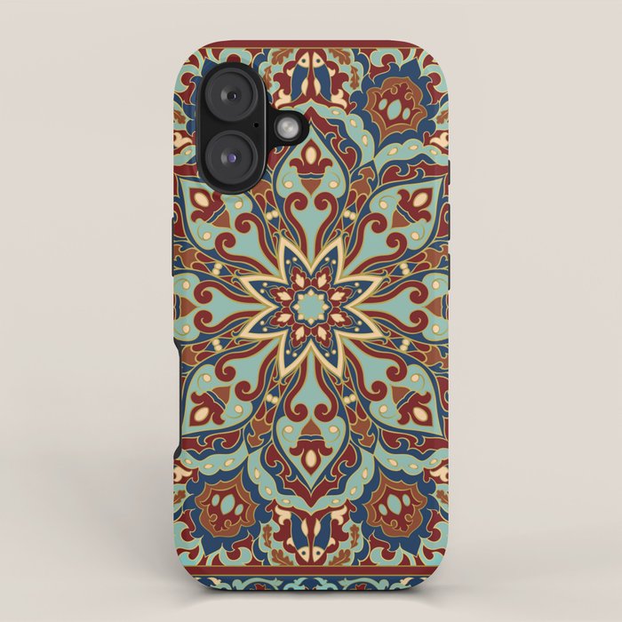 Ornamental Ethnic Bohemian Pattern V Sage Spice iPhone Case Gallery Image 1