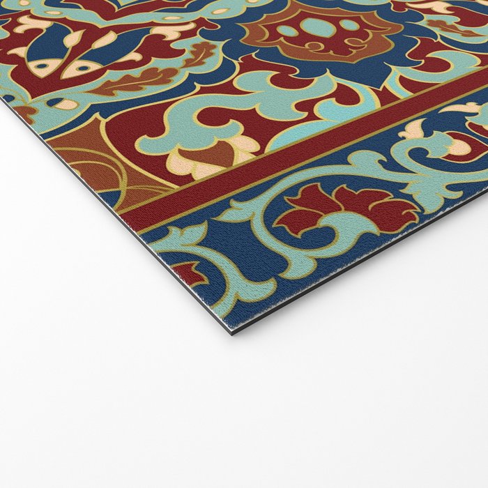 Ornamental Ethnic Bohemian Pattern V Sage Spice Welcome Mat Gallery Image 2