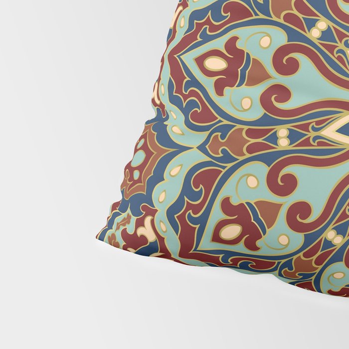Ornamental Ethnic Bohemian Pattern V Sage Spice Pillow Sham Gallery Image 4