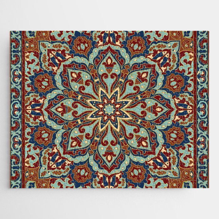 Ornamental Ethnic Bohemian Pattern V Sage Spice Jigsaw Puzzle Gallery Image 1
