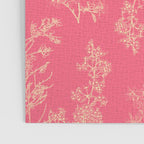 Botanical Cottage Woven Look Pattern in Eclectic Pink and Cream Poster Gallery Image 3