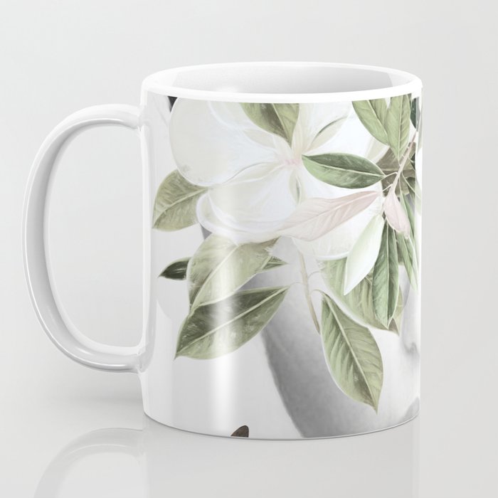 Woman With Flowers and Butterflies 3 Coffee Mug Gallery Image 3