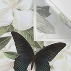 Woman With Flowers and Butterflies 3 Wall Tapestry Gallery Image 3