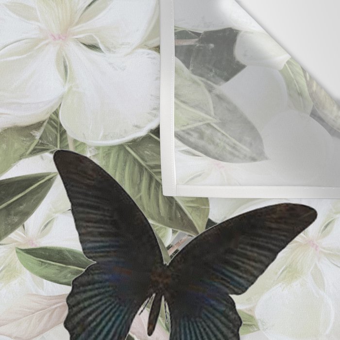 Woman With Flowers and Butterflies 3 Wall Tapestry Gallery Image 3