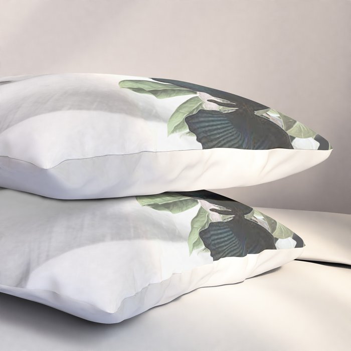 Woman With Flowers and Butterflies 3 Pillow Sham Gallery Image 3