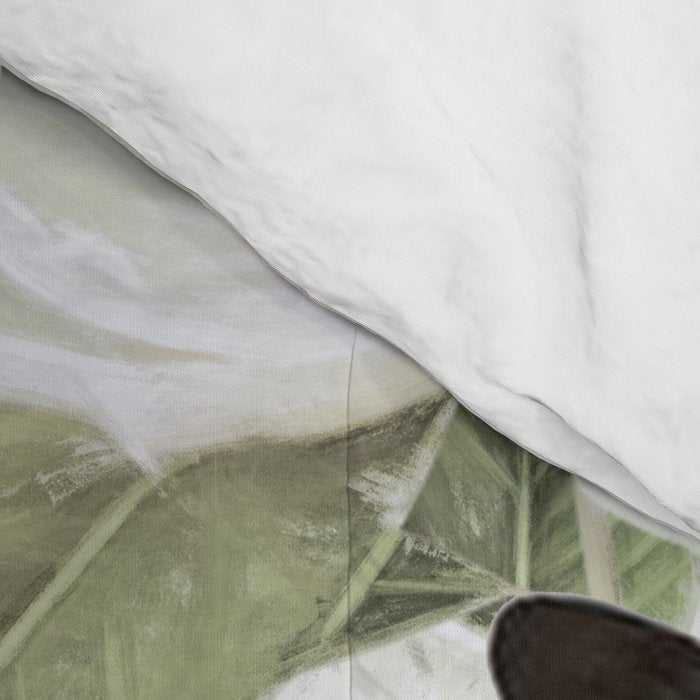 Woman With Flowers and Butterflies 3 Comforter Gallery Image 4
