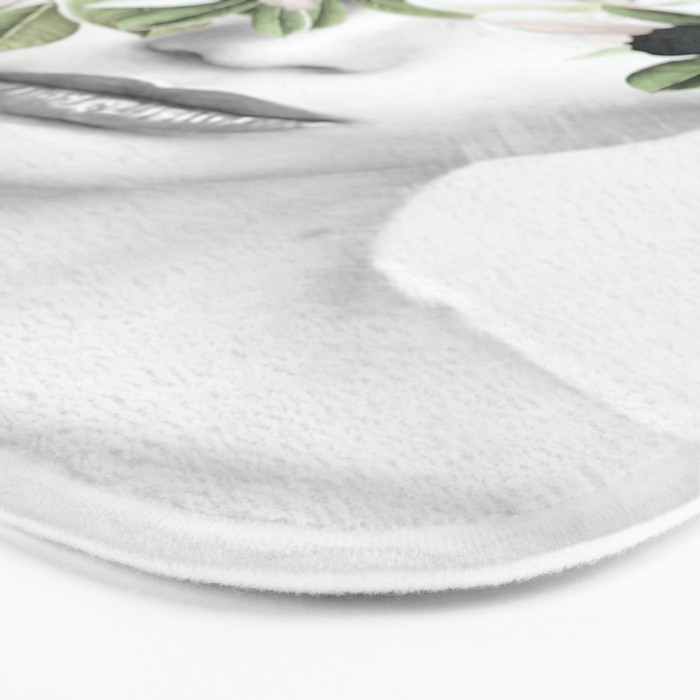 Woman With Flowers and Butterflies 3 Bath Mat Gallery Image 3