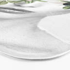 Woman With Flowers and Butterflies 3 Bath Mat Gallery Image 3
