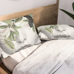 Woman With Flowers and Butterflies 3 Pillow Sham Gallery Image 2