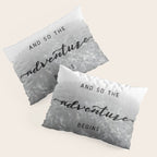 And So The Adventure Begins - Snowy Mountain Pillow Sham Gallery Image 3
