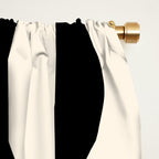 Retro Wavy Lines Pattern in Black & White Window Curtain Gallery Image 2