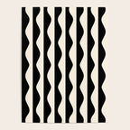 Retro Wavy Lines Pattern in Black & White Poster Gallery Image 4