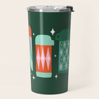 Retro Christmas Coffee Thermoses - Green Travel Mug Gallery Image 2
