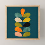 retro minimal floral Mini Art Print Gallery Image 1