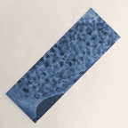 Garden Lilac Flower Painting in Navy Blue Yoga Mat Gallery Image 1